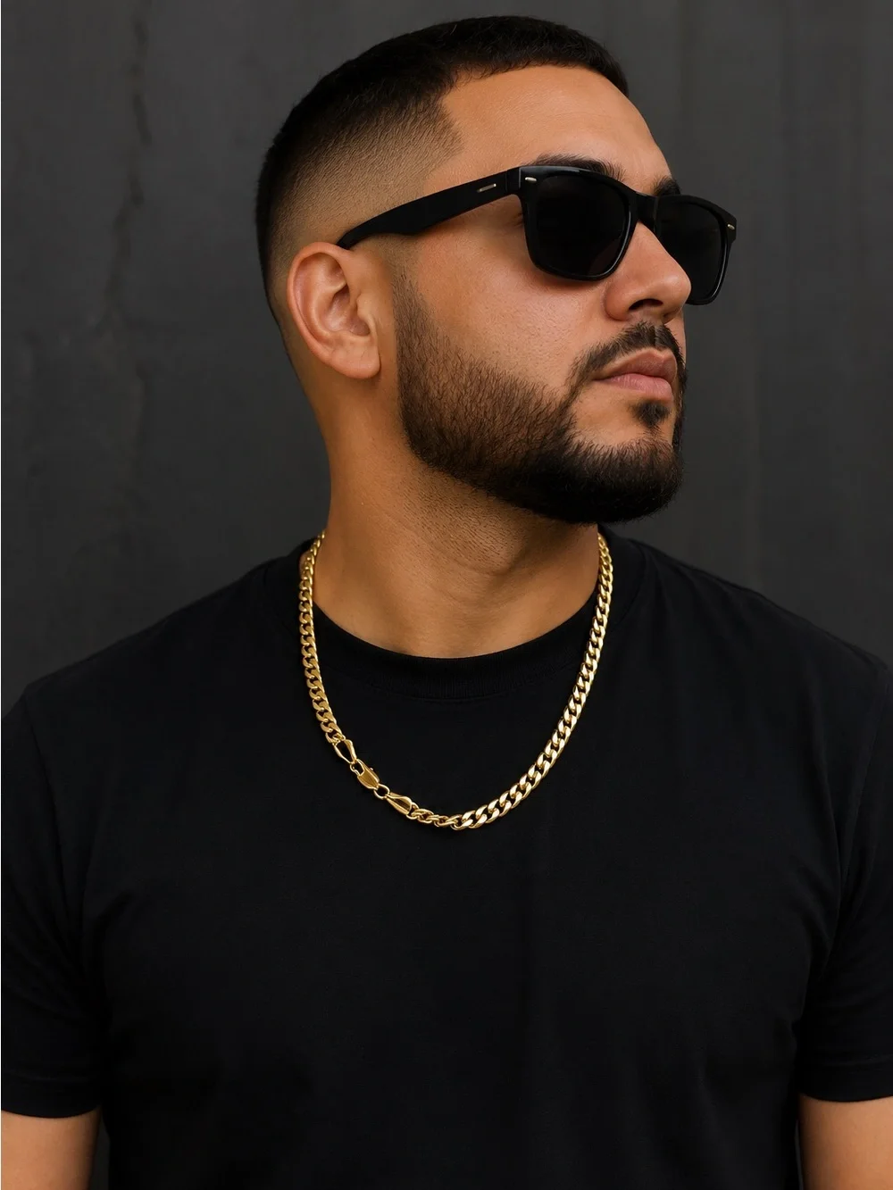Men's Gold Cuban Link Chain Necklace